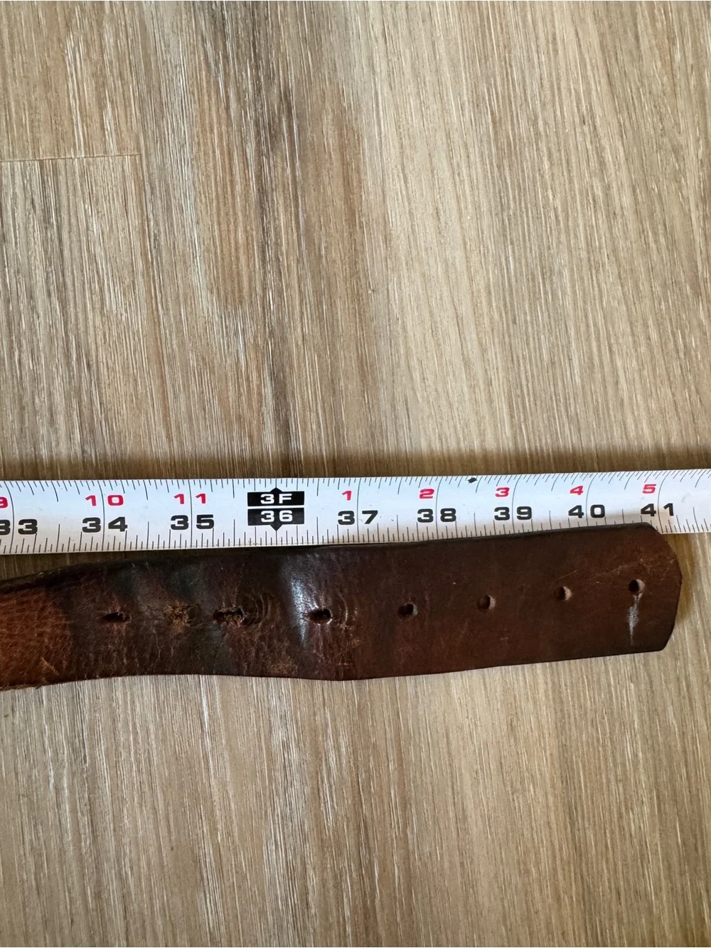 Y2K American Eagle Brown Leather Belt 1.5” Distressed Size L vintage